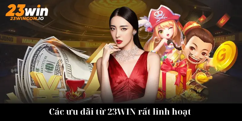 Các ưu đãi từ 23WIN rất linh hoạt